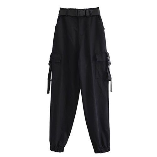 Fashion (Black)Dropshipping Cargo Pants Women Pants Strong Elastic Wide Leg  Trousers Female Soft Joggers Sports Drawstring Straight Sweatpants DOU @  Best Price Online