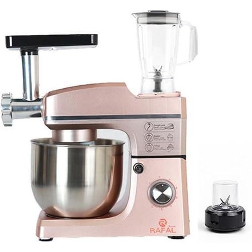 product_image_name-Rafal-عجان متعدد الوظائف 4 في 1 (عجان ستاند-مفرمة لحم-خلاط-مطحنة)/جولد روز-1