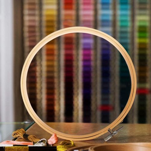 12 Pieces 4 Inch Embroidery Hoops Bamboo Circle Cross Stitch Hoop