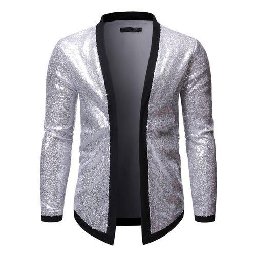 Sequin Tassel Jacket For Men Slim Fit Stand Collar Fringe Stage Costume For  Bar Singer, Dancer Team, Nightclub Performance Black And White Sequined  Coat From Zhgyong, $62.35 | DHgate.Com