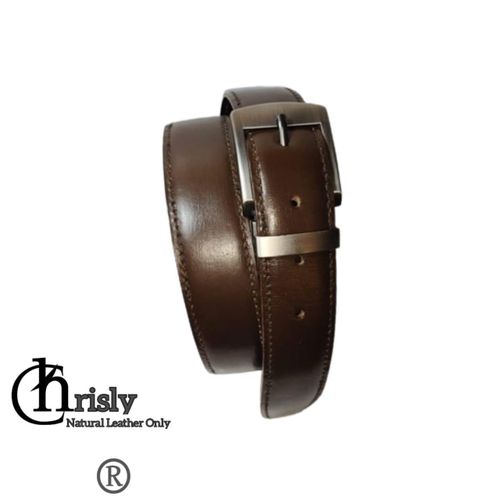 product_image_name-Chrisly-حزام جلد بني أنيق طبيعي أصلي بعرض 4 سم-1