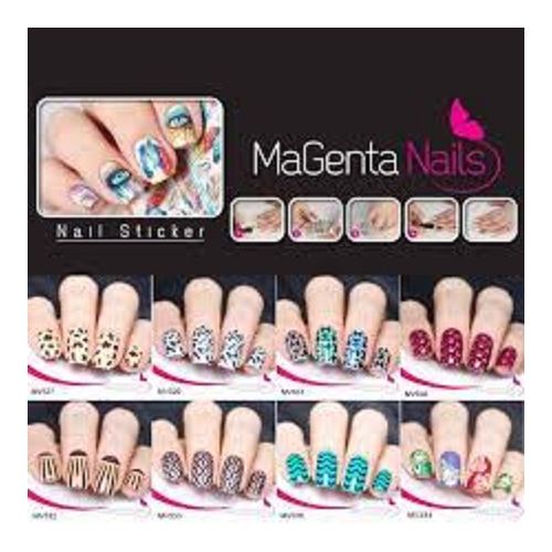 product_image_name-Magenta Nails-1 ورقة من ملصقات فن الأظافر تصميم كما تظهر الصور-N1202-3