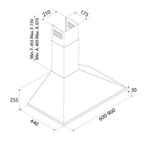 product_image_name-TurboLine-Classica Plus 60 - تربولاين شفاط مطبخ هرمي، 60 سم، 4 سرعات 1200 م³/ساعة، فضي-3