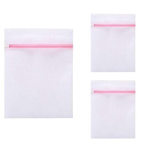 Mesh Laundry Bag, Zipper Syrup Washing Bag Pcs3