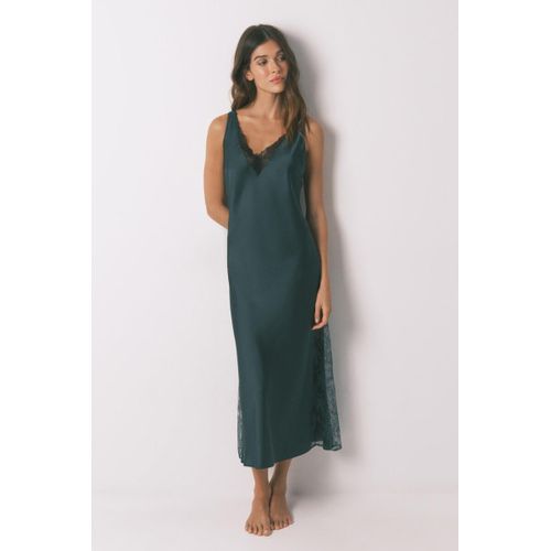 product_image_name-Women Secret-Long green satin nightgown-6