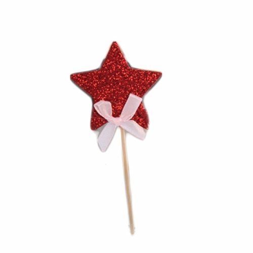 اشتري Memories Maker Star Cake Card Flags Decoration - 12 Pcs - Red في مصر