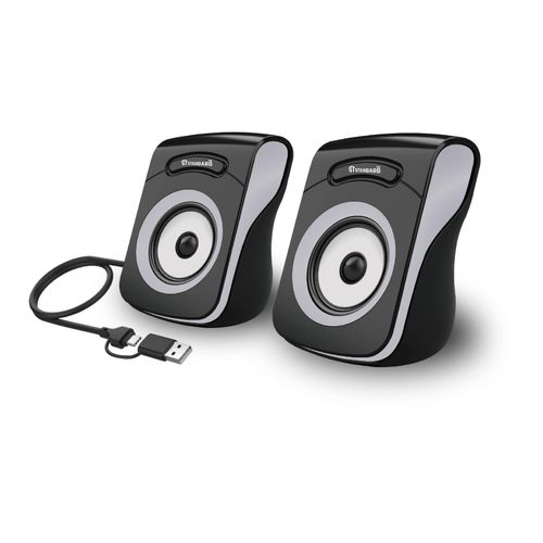 product_image_name-Generic-Falcon X USB Stereo Speakers 6W Dual 52mm Drivers USB Type C Black-3