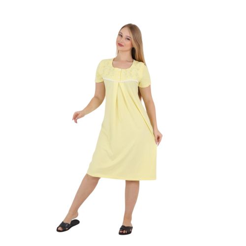 Women's Egyptian Cotton Embroidered Nightgown & Loungewear Dress  Soft  Breathable Sleepwear, Relaxed Comfort Fit, M4XL, Made in Egypt. - Zecotex  - Jumia Egypt