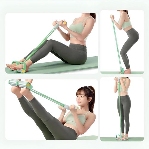 Resistance Band - Multifunctional Exercise Band Designed to Strengthen Abdominal Muscles, Arm and Leg Muscles with 4 Durable Tubes for Optimal Performance