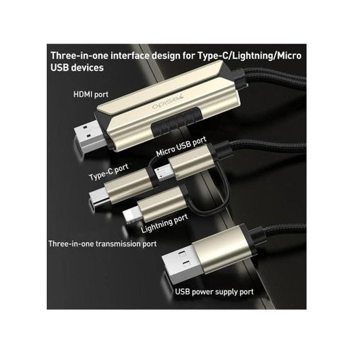 product_image_name-Generic-Yesido HM14 Lightning to HDMI Cable 2m to Type C-2