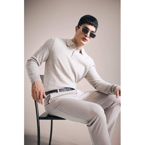 product_image_name-Defacto-بلوفر بطوق بولو ملائم قياسي من الصوف 100%-1