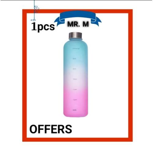 product_image_name-Generic-زجاجة مياه، أكريليك بألوان قوس قزح صحية، زجاجة مياه رياضية قابلة لإعادة الاستخدام للمدرسة والصالة الرياضية والمكتب والتمارين الرياضية، وردي وأزرق، قطعة واحدة(١٠٠٠ملي)-1