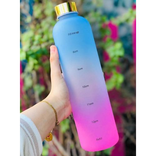 product_image_name-Generic-زجاجة مياه، أكريليك بألوان قوس قزح صحية، زجاجة مياه رياضية قابلة لإعادة الاستخدام للمدرسة والصالة الرياضية والمكتب والتمارين الرياضية، وردي وأزرق، قطعة واحدة(١٠٠٠ملي)-6