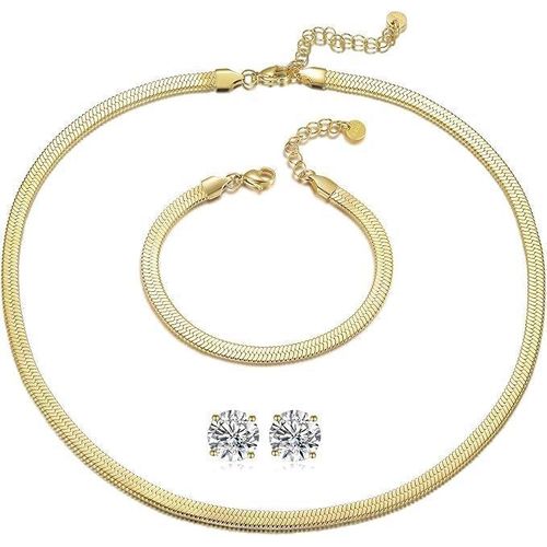 product_image_name-Fayrouz Jewelry-طقم مجوهرات للنساء من الستانلس ستيل مطلي بالذهب والأصفر عيار 18 قيراط فيروز جوليري ، مجموعة 3 قطع-1
