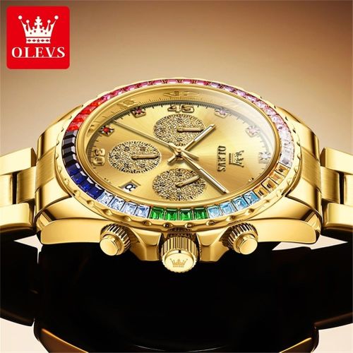 Olevs Rainbow Brilliant Dial Watch Diamond Men s Watch Luminous Waterproof Multifunctional Best Price Online Jumia Egypt