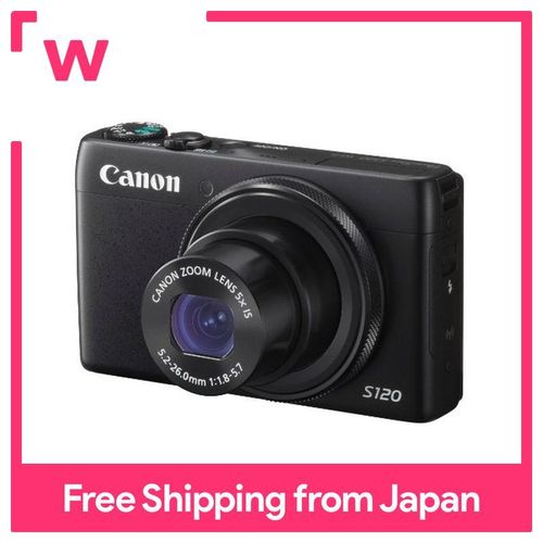 Canon Digital Camera PowerShot S120 (Black) F value 1.8 Wide angle