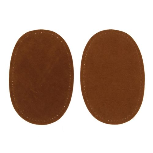 1 Pair Suede Sew-on Oval Elbow Knee Patches Diy Repair Sewing