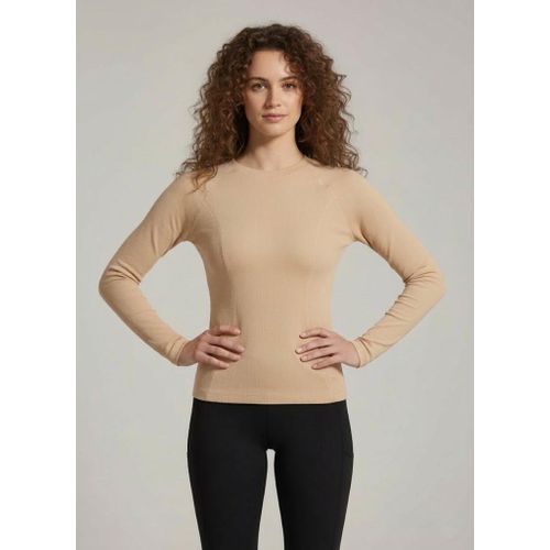 product_image_name-ATTRACT-Women’s Basic Slim Fit Ribbed Long Sleeve Top 95% Cotton 5% Lycra – Cafe-3
