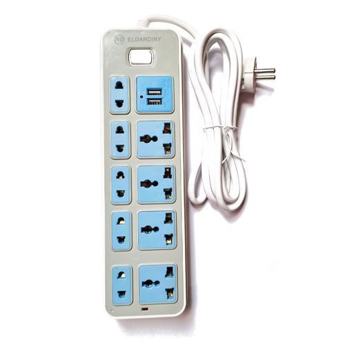 Buy Power Strip - 9 Ports (5 Double + 4 Triple) + 2 USB Ports in Egypt