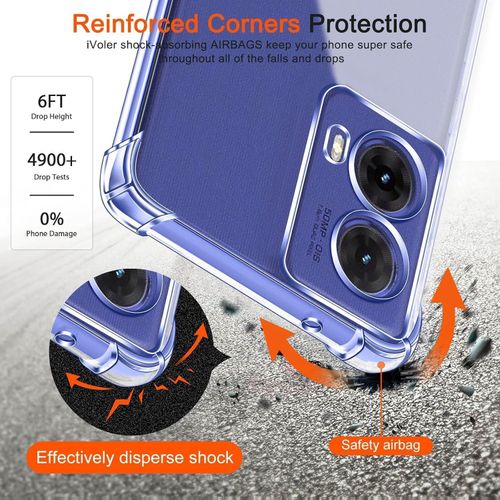 product_image_name-Generic-Transparent silicone case for Motorola Moto G85 5G network with shockproof protective corners, flexible and soft TPU shock-absorbing cover, scratch resistant-2