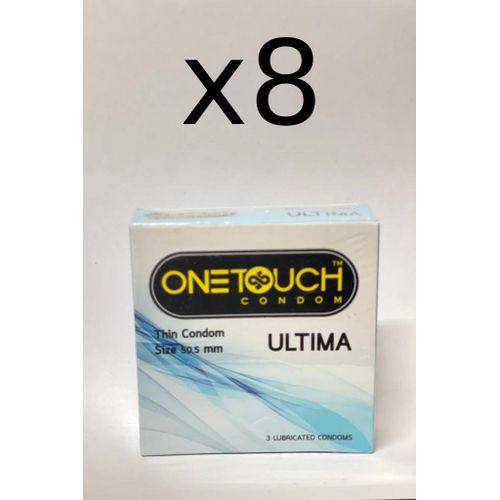 product_image_name-One Touch-واحد لمسة - واقي ذكري رقيق بحجم 50.5 مم (أولتيما) - 3 واقيات × 8 عبوات-1