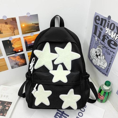 Fashion Vintage Denim Letter Star Backpacks Sweet Casual Korean Schoolbag Y2k Aesthetic Const Color All Match Backpack Women Best Price Online Jumia Egypt