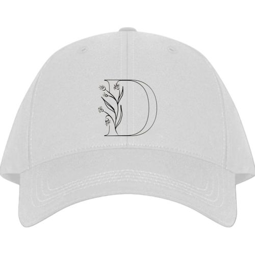 Generic vector letter Baseball cap white D
