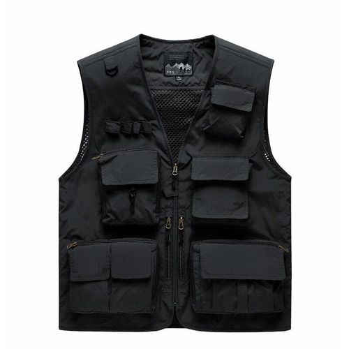 Buy 8898 Black 7XL Plus Size Mesh Multi~pocket Vest Men Women Outdoor Sport  Vest Photography Work Clothes Casual Cargo Vest et in Egypt
