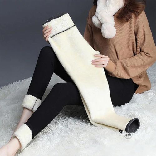 Fashion Women Winter Leggings High Waist Warm Lined Thick Opaque