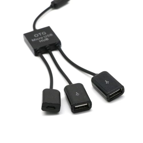 Generic 3 In 1 USB 2.0 OTG Cable Adapter, Micro USB Hub USB OTG