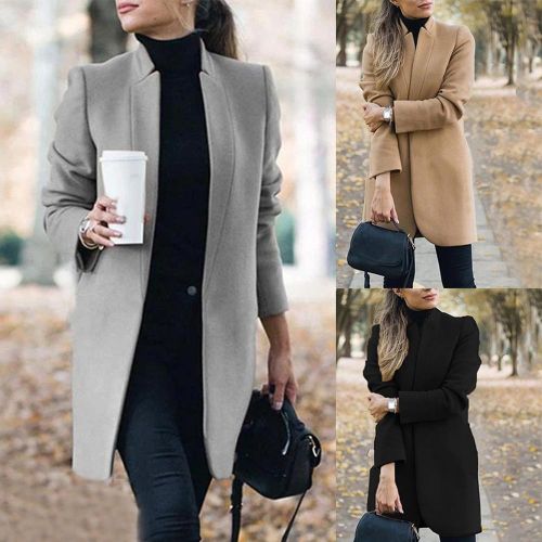 Fashion Women Winter Business Coat Stand Collar Mid Length Slim Long Best Price Online Jumia Egypt