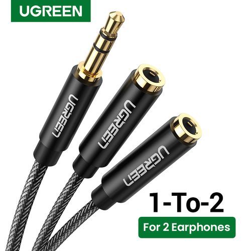 Buy Ugreen Headphone 3.5mm Audio Splitter Extension Cable For MP3 PC in Egypt