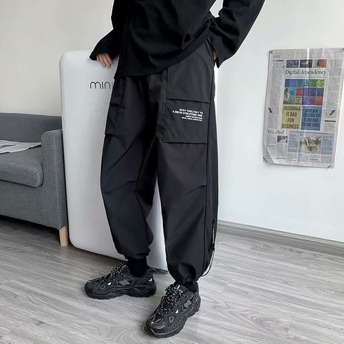 New Hot Fashion Sweatpants Streetwear Cargo Pants for Men Japanese Hip Hop  Pants Men Ribbon Pockets Joggers Techwear | Wish