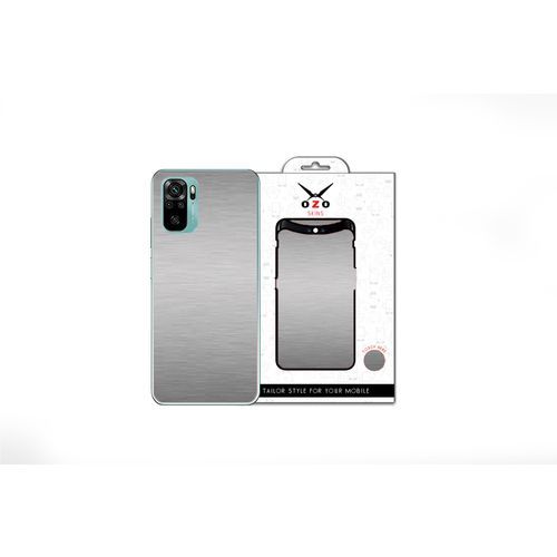 product_image_name-OZO Skins-Luxury Skin Metalic Silver Carbon (SL102MSC) Skin for Xiaomi Redmi Note 10S-1