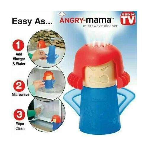 Angry Mom Microwave Oven Cleaner Tool, Angry Mama Microwave Steam Cleaner,  Cleaning with Vinegar and Water, Angry Mum Cleaner for Kitchen Office