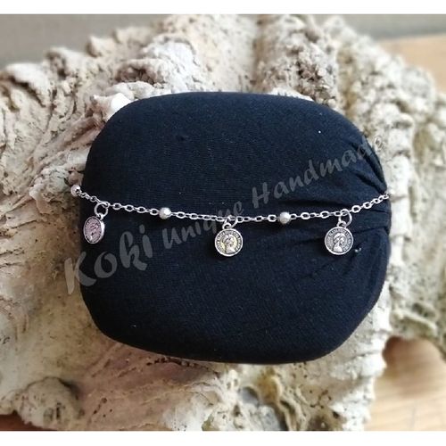 اشتري Koki Unique Handmade Silver Anklet With Small Coins في مصر