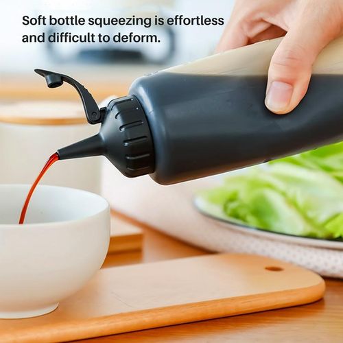 Chef's Squeeze Bottle, Pack of 3, Condiment Squeeze Bottles, Ketchup Squeeze Squirt Bottle for Sauce,BBQ,Dressing, Large, Other