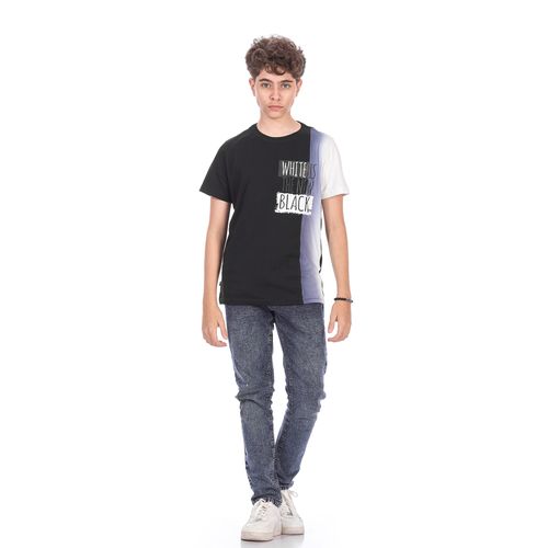 اشتري Ktk Casual Black T-Shirt With Print For Boys في مصر