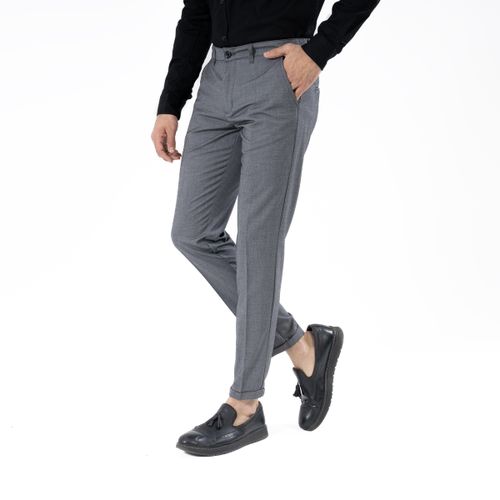 Buy INVICTUS Men Charcoal Grey Slim Fit Self Design Formal Trousers -  Trousers for Men 7149893 | Myntra