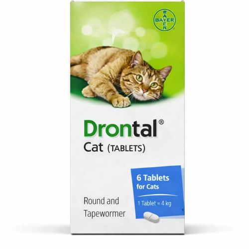 product_image_name-Bayer-درونتال للقطط شكل اسطوانه للديدان الشريطية والديدان الأسطوانية (6 وحدات)-1