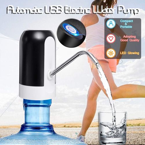 Generic طلمبة مياه كهربائية محمولة بتصميم أوتوماتيكي بمنفذ شحن USB مناسبة للاستخدام في المنزل والمكتب والسفر للزجاجات القياسية والأباريق بسعة 2-5 جالون - image 4