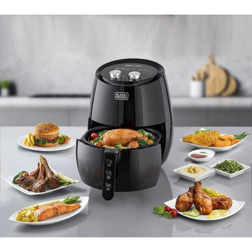 Black + Decker Aerofry Air Fryer, 4.5 Liters, Black - AF350-B5, Best price  in Egypt