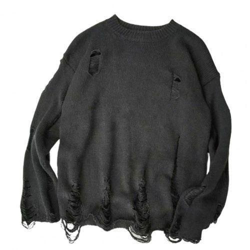 Ripped sweater mens clearance