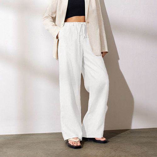 White summer pants women's on sale