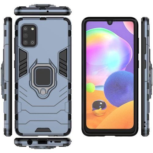 product_image_name-Generic-جراب حماية قصوى ضد الصدمات بدبلة معدنية و  قطعة معدنية للتثبيث في حامل السيارة لهاتف سامسونج  جالكسي ايه  ازرق31  ( Samsung Galaxy A31  Cover)-1