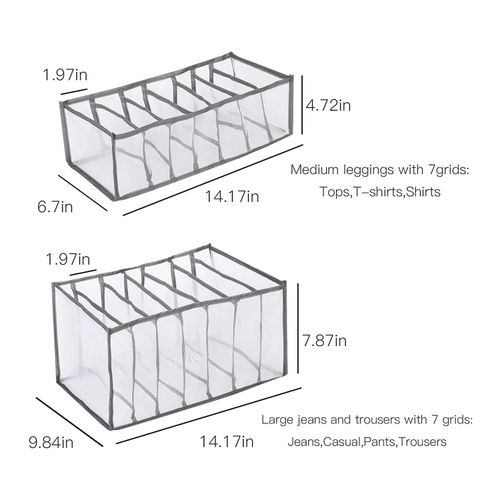 Jeans Storage Box, Washable Mesh Cloth Drawer Organizer, Multifunctional  Closet Divider