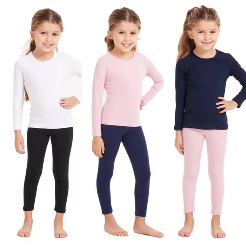 Buy Cottonil Pack Of 3 Undershirt Long Sleeves Top Cotton Lycra For Girls in Egypt