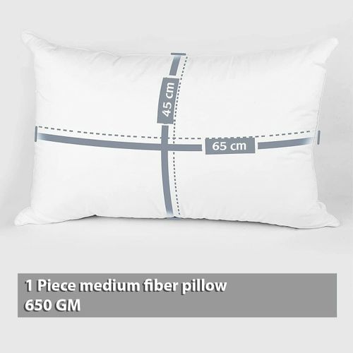 Buy Tiba Fiber Pillow  Loose Fiber Filling, 650 Gm, Medium in Egypt