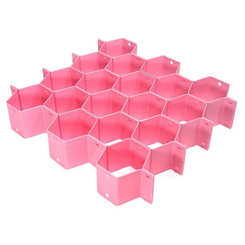 Buy As Seen On Tv Drawer Organizer Partition - 8 Pcs - 18 Cells - Pink in Egypt