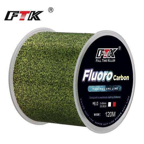 Generic FTK 120m Fluorocarbon Coating Fishing Line Speckle